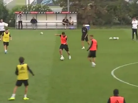 Una zurda mágica: el pase milimétrico de James Rodríguez en el entrenamiento del Real Madrid