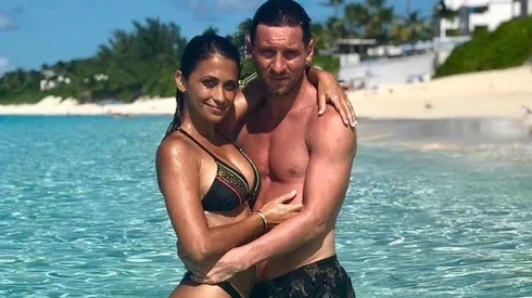 Foto de Lionel Messi y Antonela Roccuzzo.