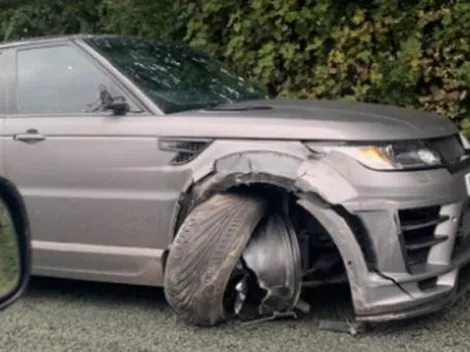 Se le destrozó la camioneta: Sergio Agüero chocó rumbo al entrenamiento del City