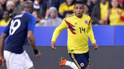 Muriel jugando con Colombia.