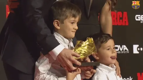 Lo hizo de nuevo: Mateo Messi trolleó a todos los camarógrafos mientras su familia posaba para las fotos