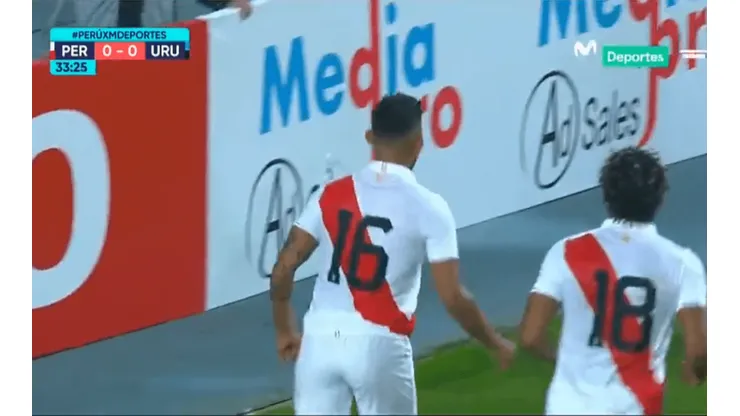 Christofer metió un gol contra Venezuela pero fue anulado despupes de revisarlo en el VAR.