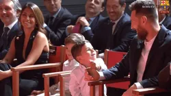 Leo Messi llegó en familia a buscar su sexta Bota de Oro