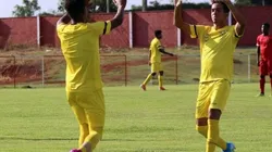El festejo de los jugadores ecuatorianos.