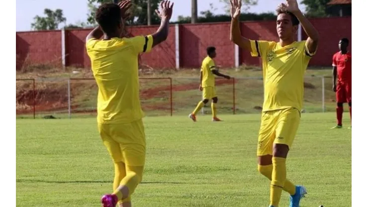 El festejo de los jugadores ecuatorianos.
