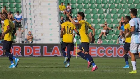 Ecuador en el amistoso ante Argentina del domingo pasado.