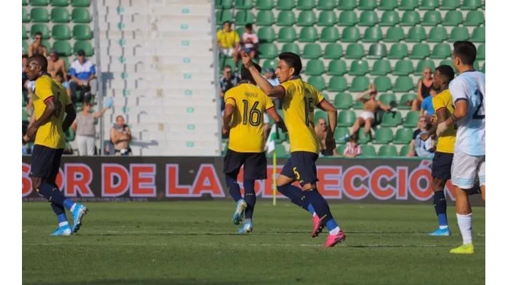 Ecuador en el amistoso ante Argentina del domingo pasado.