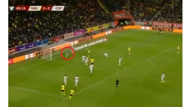 Doble atajada de De Gea pero gol de Suecia.