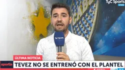 ¿Qué pasó? En TyC Sports reportaron que "Tevez no se entrenó con el plantel"