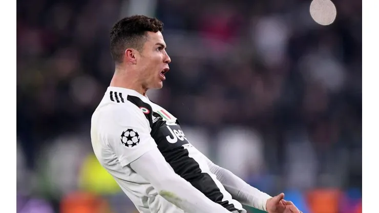 Cristiano Ronaldo festejando un gol en Juventus.