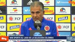 Carlos Queiroz en rueda de prensa antes de enfrentar a Argelia.