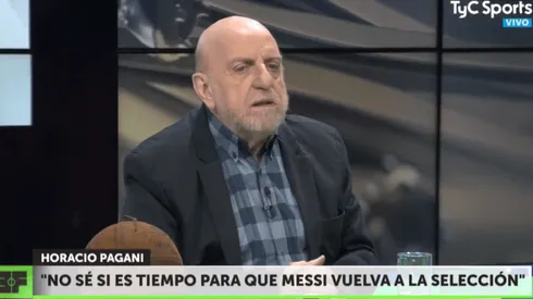 Horacio Pagani: "No sé si es tiempo para que vuelva Messi a la Selección"