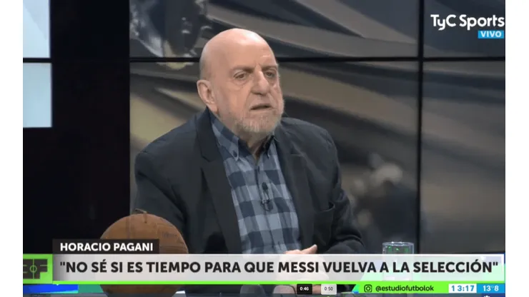 Horacio Pagani: "No sé si es tiempo para que vuelva Messi a la Selección"