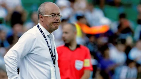 Jorge Célico durante la dura derrota de Ecuador.