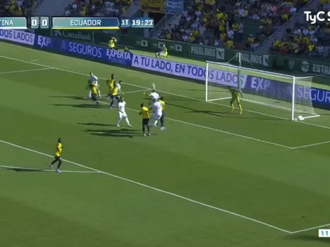 Una vez más de cabeza: un Alario prendido fuego abrió el marcador ante Ecuador