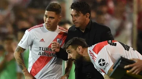 El momento de la vuelta de Juan Fernando Quintero.