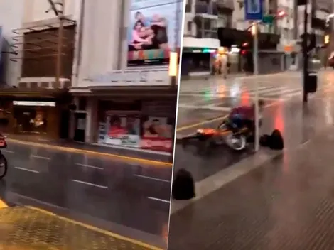 Video viral: andaba en bicicleta hasta que un poste diabólico se cruzó en su camino