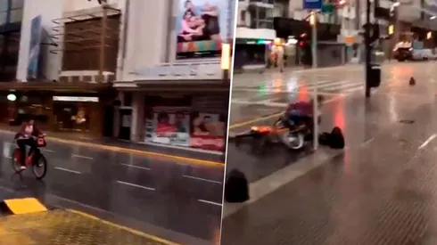 Video viral: andaba en bicicleta hasta que un poste diabólico se cruzó en su camino