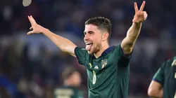 Jorginho celebra el primer gol del partido.