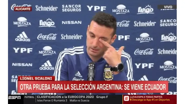 Foto de Lionel Scaloni, entrenador de Argentina.
