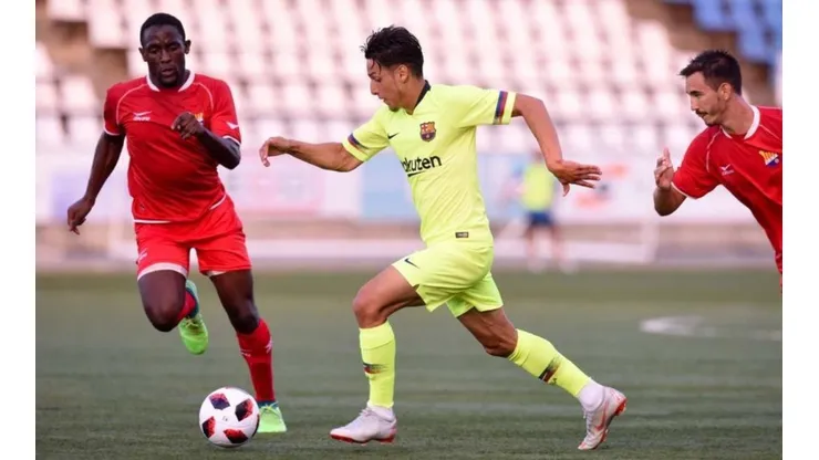 Kike Saverio jugando para Barcelona B.