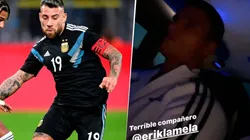 Otamendi lo agarró dormido a Lamela y lo trolleó en Instagram