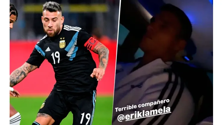 Otamendi lo agarró dormido a Lamela y lo trolleó en Instagram