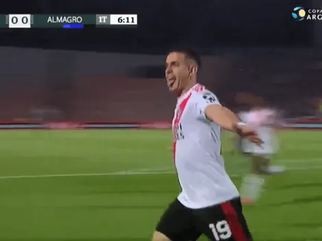 River metió un jugadón, le dio al travesaño y Borré aprovechó para el 1-0