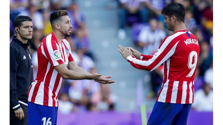 El jugador mexicano juega pocos minutos con la playera colchonera.