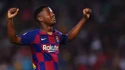 Ansu Fati con la camiseta de Barcelona.