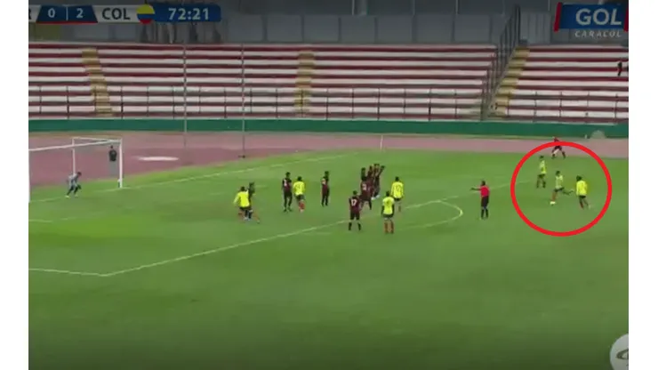 A dónde la puso: Golazo de Brayan Vera, de tiro libre, con la Selección Colombia sub 23