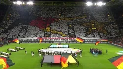 No sean malos: Alemania recibió a Argentina con un mosaico del gol de Götze en la final de 2014