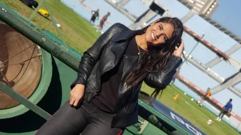 Milena se fue a Montevideo a cubrir a la Selección Peruana.