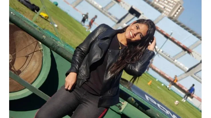 Milena se fue a Montevideo a cubrir a la Selección Peruana.