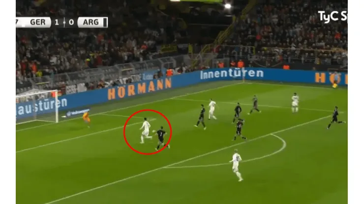 Foto del segundo gol de Alemania.