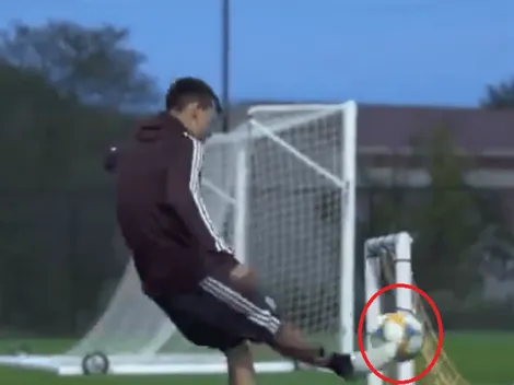 La perla de Chucky Lozano en el entrenamiento de la Selección de México