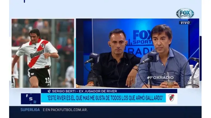 Sergio Berti habló maravillas de su excompañero.