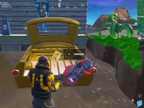 Como conseguir la grabación del Visitante en Isla Flotante y Ciudad Comercio de Fortnite