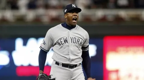 Crisis en los Yankees: se lesionó Aroldis Chapman en el momento clave de los playoffs