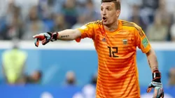 Armani se entrenó diferenciado por una molestia y le dejaría su lugar a Andrada o Marchesín