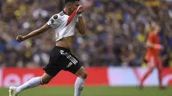 Exequiel Palacios con la camiseta de River.