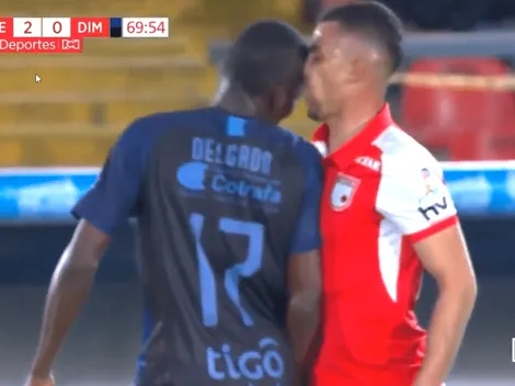 A lo Materazzi: ¡terrible cabezazo de Didier Delgado a Daniel Giraldo!