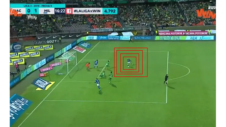 Así fue el gol de Juan David Pérez contra Atlético Nacional.