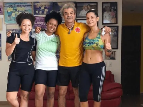 Al Pibe Valderrama lo sorprendieron con el beso del koala