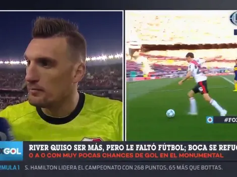 Armani: "Nosotros salimos a buscar el partido, ellos a hacer tiempo"