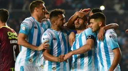 El festejo de los jugadores de Racing.