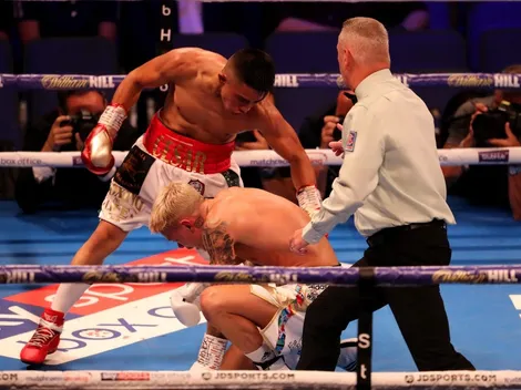 Julio Martínez, campeón por pocos minutos: noqueó a Charlie Edwards, pero la declararon "sin decisión"