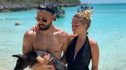 Foto: la novia del Kun Agüero estuvo en el estadio viendo a su chico