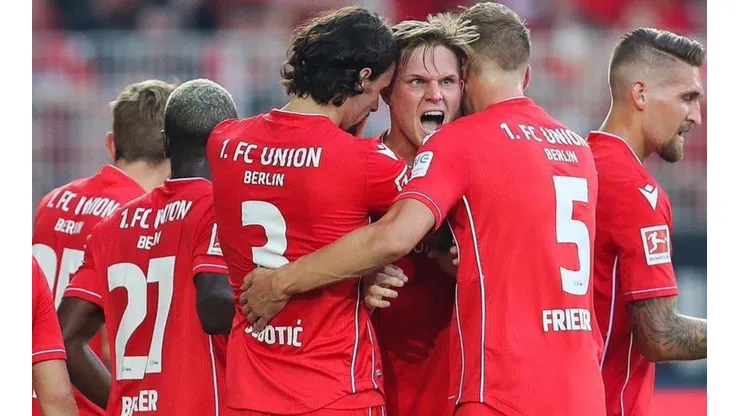 El festejo de los jugadores de Union Berlin.