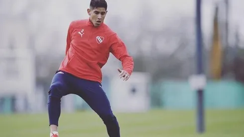 Alan Franco, durante una práctica de Independiente. (Foto: Instagram @alan.franco.2)